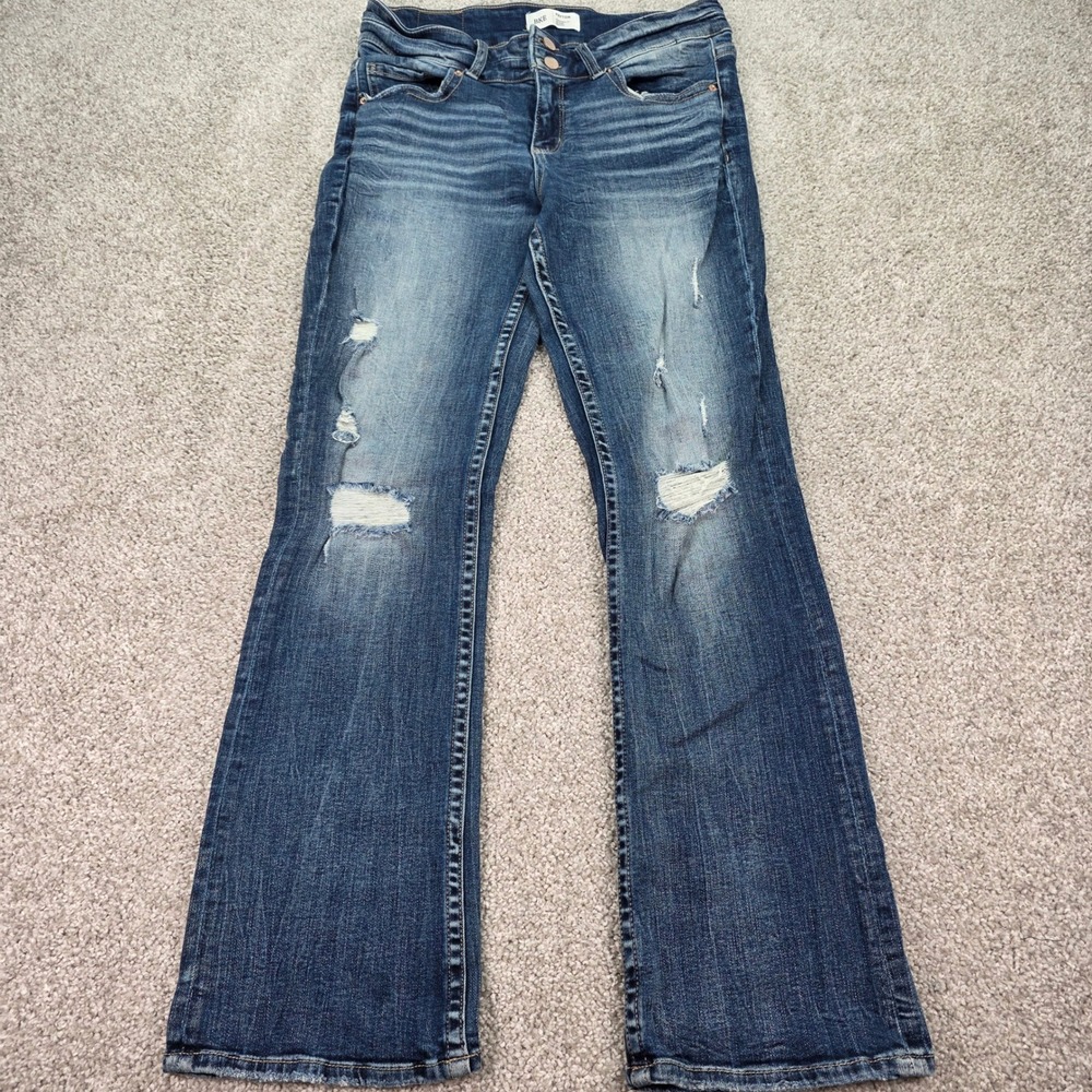 BKE Payton Mid Rise Bootcut Distressed Jeans Medium Wash 30 x 31.5